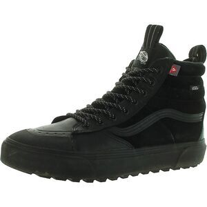 Vans Mens SK8-HI MTE Black Suede Pattern High Top Sneakers Shoes Used